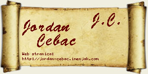 Jordan Čebac vizit kartica